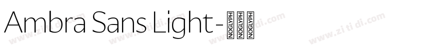 Ambra Sans Light字体转换